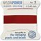 Griffin Nylon Bead Cord Perlseide – Size 2 (0.45mm) – 2 Meters per Card – Stainless Steel Needle Attached – for Knotting Pearls, Gemstones, Crystals and Beads